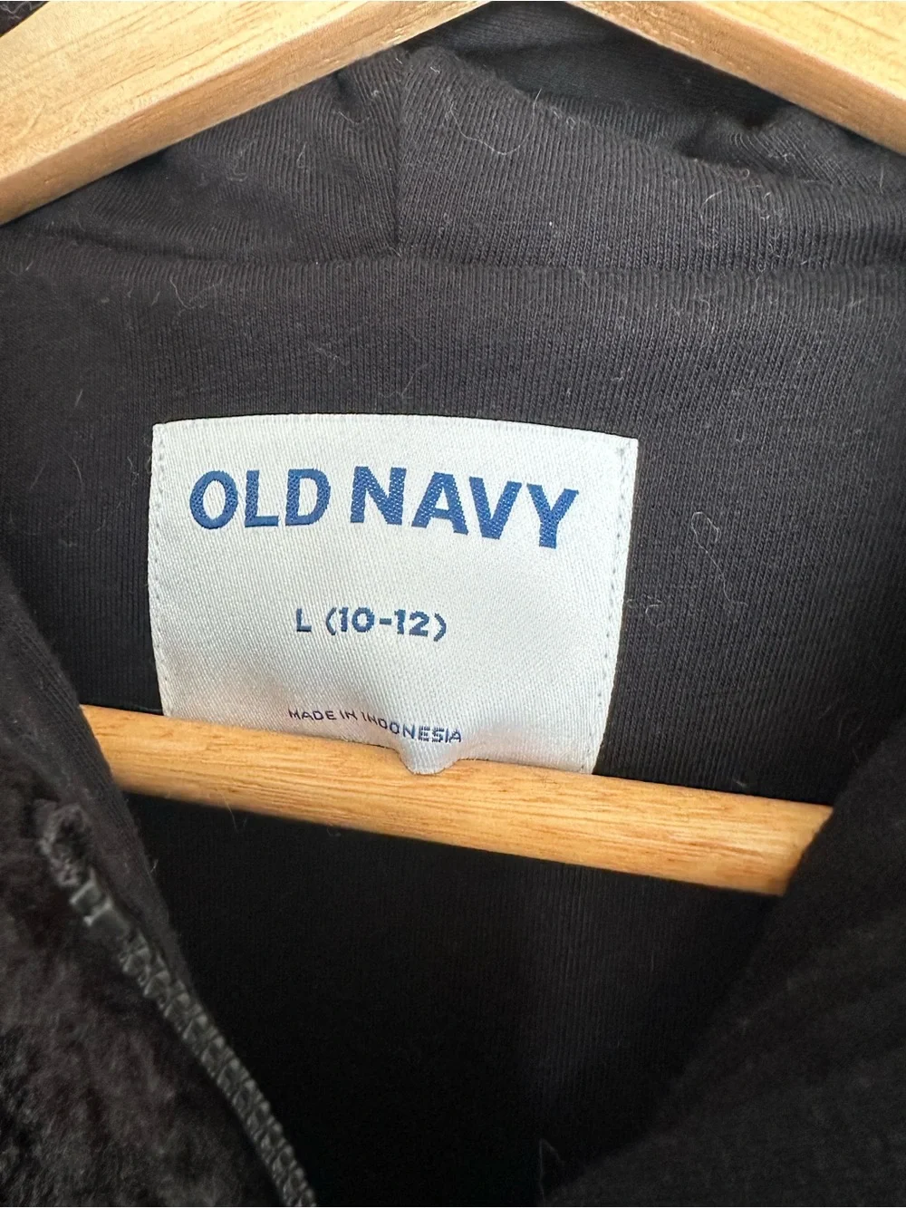 Old Navy Black Sherpa Hooded Vest for Kids